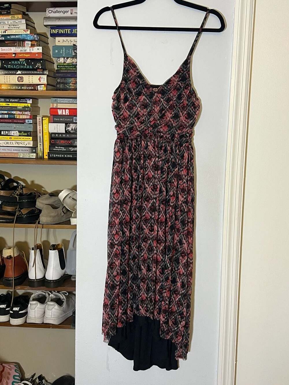 NWT Free People Midnight Dancer High-Low Floral Mesh Midi Dress